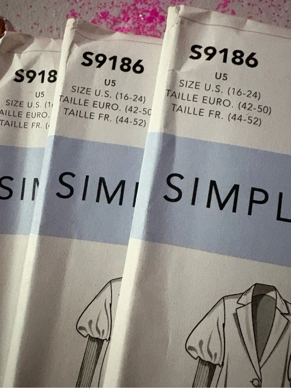 BN UNCUT SIMPLICITY 9186 R5 PLUS SIZE SEWING PATTERNS COAT
